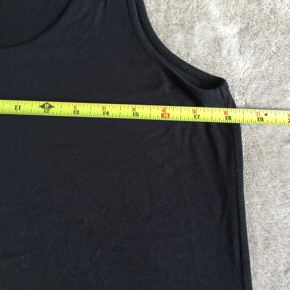 J. Jill 95% rayon 5% Lycra Spandex Black Sleeveless Tunic Dress Size S - Picture 5 of 6